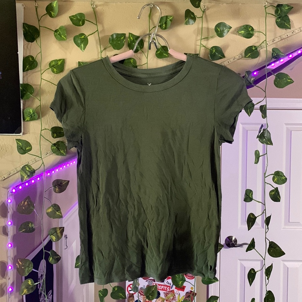 Olive Green American Eagle Soft & Sexy Short Sleeve Tee